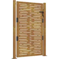vidaXL Poort vierkant 100x125 cm cortenstaal