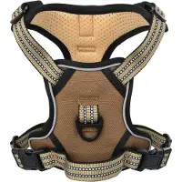 vidaXL Hondentuigje met riem en halsband verstelbaar L bruin