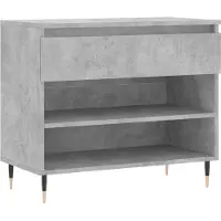 vidaXL Schoenenkast 70x36x60 cm bewerkt hout betongrijs