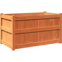 vidaXL Plantenbak 90x50x50 cm massief grenenhout wasbruin