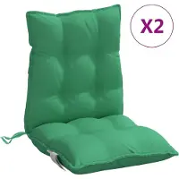vidaXL Stoelkussens 2 st lage rug oxford stof groen