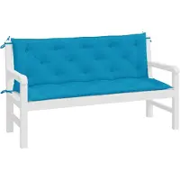 vidaXL Tuinbankkussens 2 st 150x50x7 cm oxford stof lichtblauw