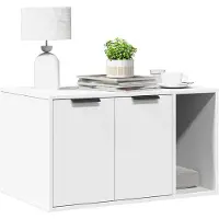 vidaXL Kattenbakkast 80x50x45 cm bewerkt hout wit