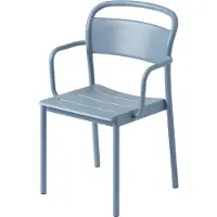 Muuto Linear Steel armstoel Pale blue