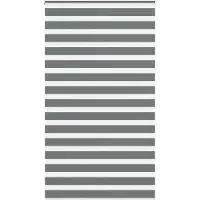 vidaXL Zebra rolgordijn 135x200 cm stofbreedte 130,9 cm donkergrijs