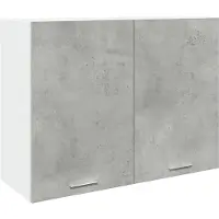 vidaXL Bovenkast Lyon 80x31x60 cm bewerkt hout betongrijs