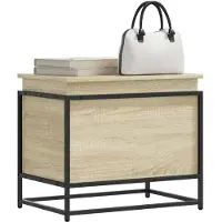 vidaXL Opbergbox met deksel 60x40x51,5 cm bewerkt hout sonoma eiken