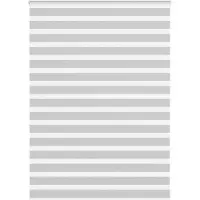 vidaXL Zebra rolgordijn 155x200 cm stofbreedte 150,9 cm lichtgrijs