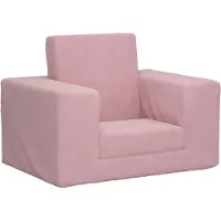 vidaXL Kinderslaapbank zacht pluche roze