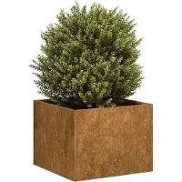 vidaXL Plantenbak roestig 40x40x30 cm weervast staal