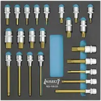 Hazet 163-119/23 163-119/23 Dopsleutel-bitinzetset 1/2 (12.5 mm) 23-delig