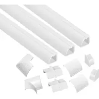 Ginza.se Kabelgoot En Verbindingen Set Zelfklevend Met Clip-over Accessoires 22x22mm Wit