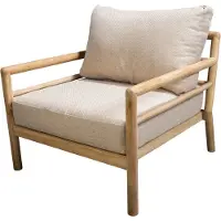 Yoi Tuinstoel Maré Fauteuil Teak + Kussens Naturel