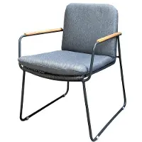 Yoi Tuinstoel Serra Dining Chair Alu Dark Grey / Mixed Grey AW