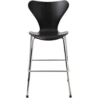 Fritz Hansen 3177 Series 7 Junior kruk chroom Black