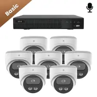 Dutch Security Systems 7x Beveiligingscamera set - Draadloos - Sony Dome Basic 2K - Wit -