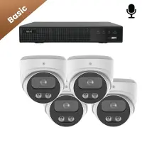 Dutch Security Systems 4x Beveiligingscamera set - Draadloos - Sony Dome Basic 2K - Wit -