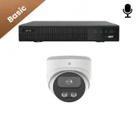 Dutch Security Systems 1x Beveiligingscamera set - Bedraad - Sony Dome Basic 2K - Wit