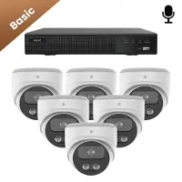 Dutch Security Systems 6x Beveiligingscamera set - Draadloos - Sony Dome Basic 2K - Wit