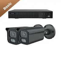 Dutch Security Systems 2x Beveiligingscamera set - Draadloos - Sony Bullet Basic 2K - Wit