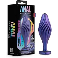 Anal Adventures Matrix - Swirling Bling Anaal Plug - Sapphire