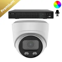 Dutch Security Systems 1x Beveiligingscamera set – Bedraad – Sony Dome Premium Full Color 4K – Wit