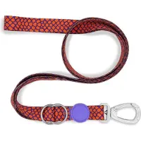 Morsø hondenriem verstelbaar gerecycled urban lizard rood 65-200x2,5 cm 20-80 kg