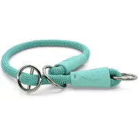Morsø half slip halsband voor hond regular rope gerecycled aquamarine blauw 60x1 cm
