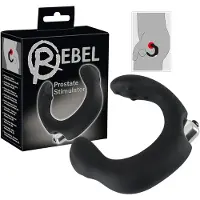 Rebel - prostaat vibrator gebogen - siliconen - zwart
