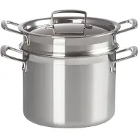 Le Creuset Magnetik Kookpan met Stoominzet Rvs 20cm 5l