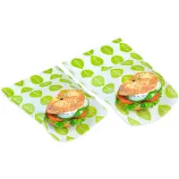 Bee's Wax Lunchzakjes Vegan Sandwich Wrap Geel Groen (2-Delig)