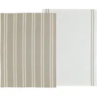 Södahl Soft Kitchen Theedoek 50 x 70 cm - Beige - 2 st.