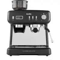 Breville Barista Max+ Espresso-, Latte- en Cappuccinomachine | Slim malen en doseren | Precieze extractietimer | Geïntegreerde melkopschuimer | Italiaanse pomp van 15 bar | Zwart [VCF152X]