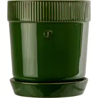 Sagaform Elise bloempot met schotel Ø17 cm Groen