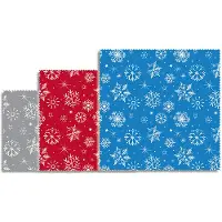 Nuts Innovations - Winter Edition Bijenwasdoek Set van 3 Stuks - Bijenwas - Multicolor