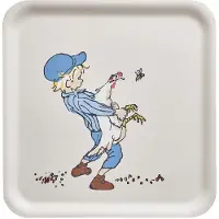 Muurla Emil Dienblad Cluck Cluck 33x33 Cm - Dienbladen Berken Fineer White - 2450-3333-02
