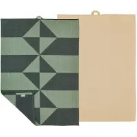 Södahl Twist Theedoek 50 x 70 cm 2 stuks Hedge Green