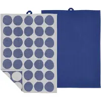 Bastian Bubbles Theedoek 50 x 70 cm 2 stuks Royal Blue
