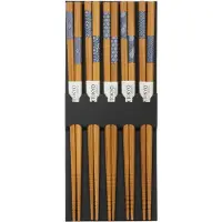 Tokyo Design Studio Houten Eetstokjes met figuur - Set van 5 paar