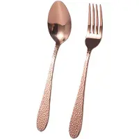 Vargen & Thor Frost Dessert Cutlery / Starter Cutlery 8 Pieces - Besteksets Roestvrijstaal Copper - 60232896