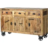 SIT Möbel RUSTIC Dressoir gelakt mangohout met sterke gebruikssporen natuur antiek