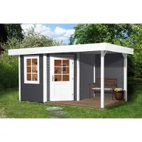 Weka Tuinhuis Met Overkapping 213 Type A Gr1 Grijs 238x396cm