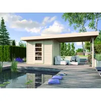 Weka Tuinhuis Met Overkapping 172 Type B Gr1 210x500cm
