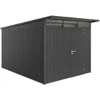 Biohort Metalen Tuinhuis Avantgarde - Donkergrijs Metallic - 260x380cm - Enkele Deur - Met Lessenaarsdak