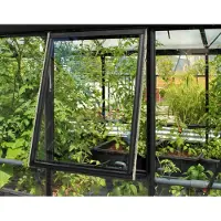 Vitavia Zijraam H Aphrodite/athena Aluminium Zwart En Kristalhelder Veiligheidsglas 87,6x55,4cm