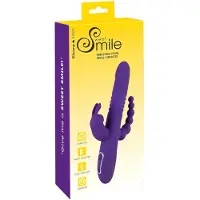 Sweet Smile SMILE Triple - oplaadbare, drievoudige arm, roterende‑stotende vibrator (paars)