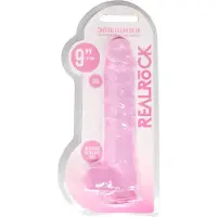 Realrock - realistische dildo - transparant pink - 22 cm
