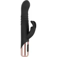 Rosy Gold - rabbit vibrator - duwende beweging - zwart