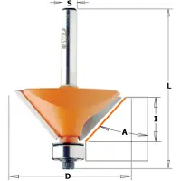 Cmt - Afkantfrees met geleidelager, HW - Frees - Snijgereedschappen - Groeffrees - 1 Stuk(s)