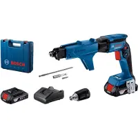 Bosch GTB 185-LI met GMA55 Professional, Elektrische schroefmachine, Pistolgreep, 1/4", Zwart, Blauw, Rood, Borstelloos, Riemclip